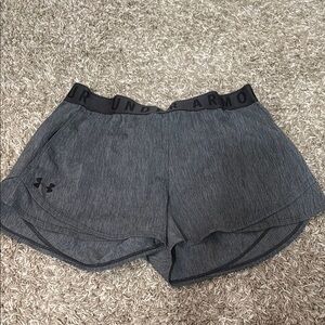 Under Armour Gray Athletic Shorts Elastic Waistband